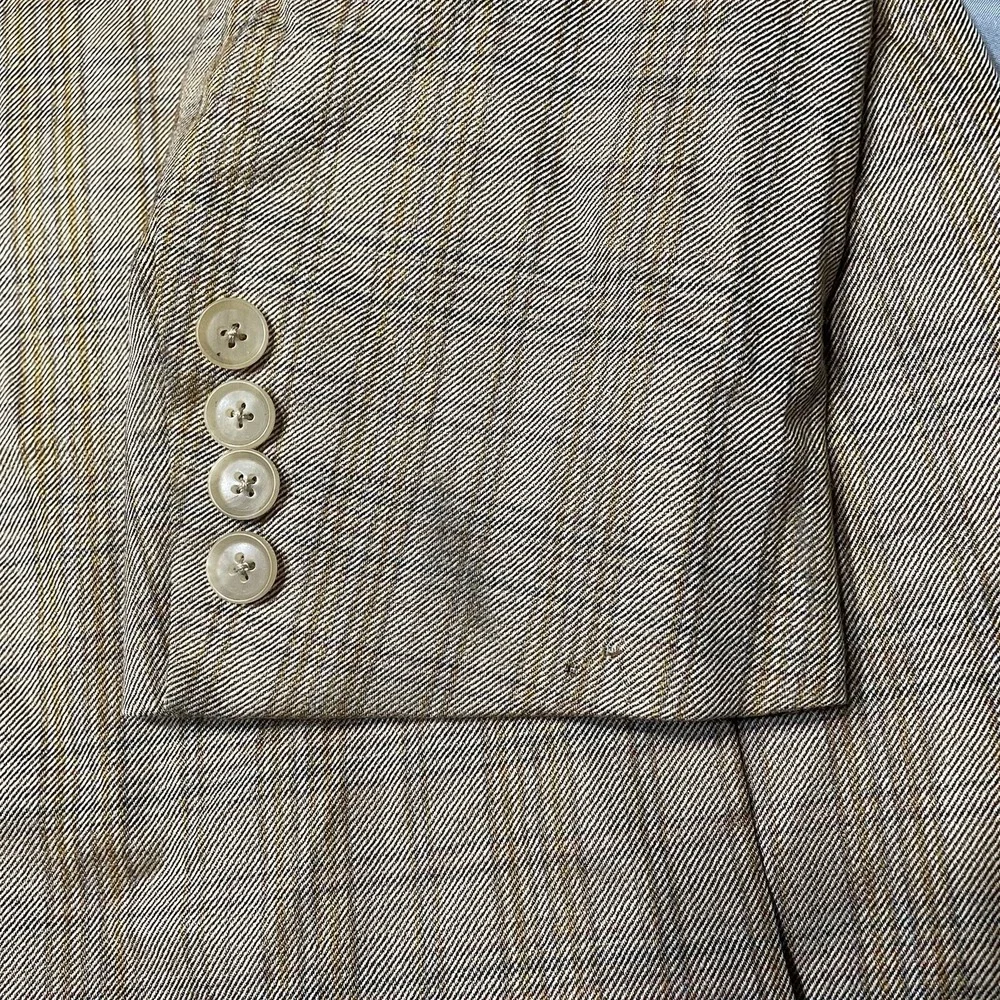 Isaia Napoli Jacket Mens 3Button SportCoat 140s Wool Brown Plaid 56IT US46 Flaws